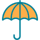 Umbrella icon.
